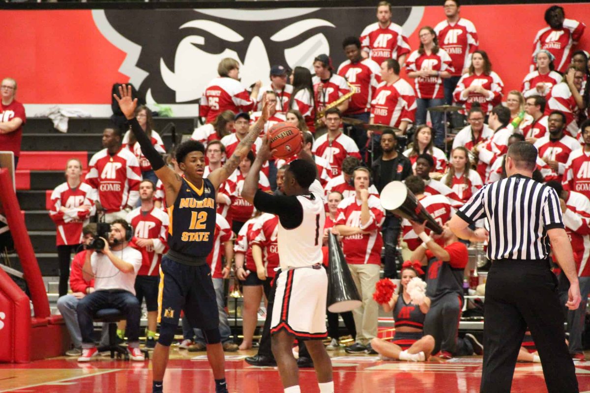 APSU fell to rivals Mu**ay State on Saturday, Feb. 24.  JOANN MORALES | THE ALL STATE