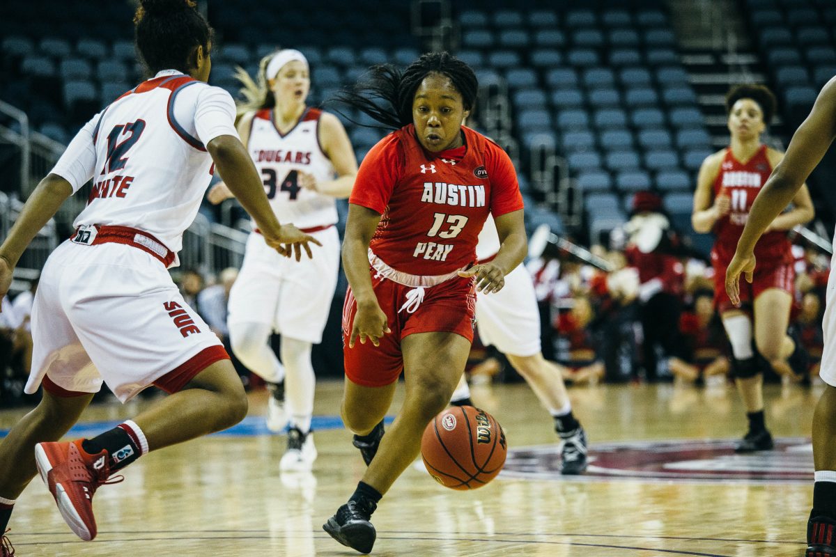 APSU women's basketball falls to SIUE 76-43 in the first round of the OVC tournament on March 1 at Ford Center in Evansville, Indiana. STAFF PHOTOGRAPHER | THE ALL STATE