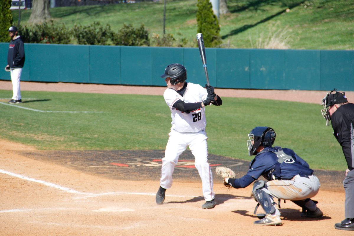 Garrett Spain waits for a pitch against Belmont. JOANN MORALES | THE ALL STATE