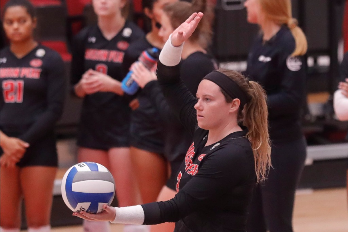 Brooke Moore set the all-time kills record at APSU on Sunday, Nov. 7. ROBERT SMITH | APSU ATHLETICS