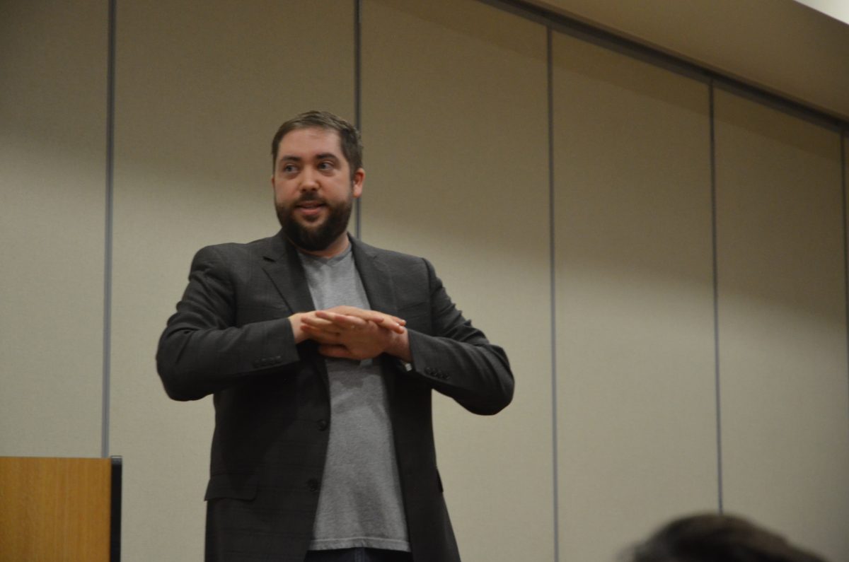 Slam Poet, Carlo Robson performed some of his works at the Zeigler Leadership Forum. | MIYA HANEY | THE ALL STATE