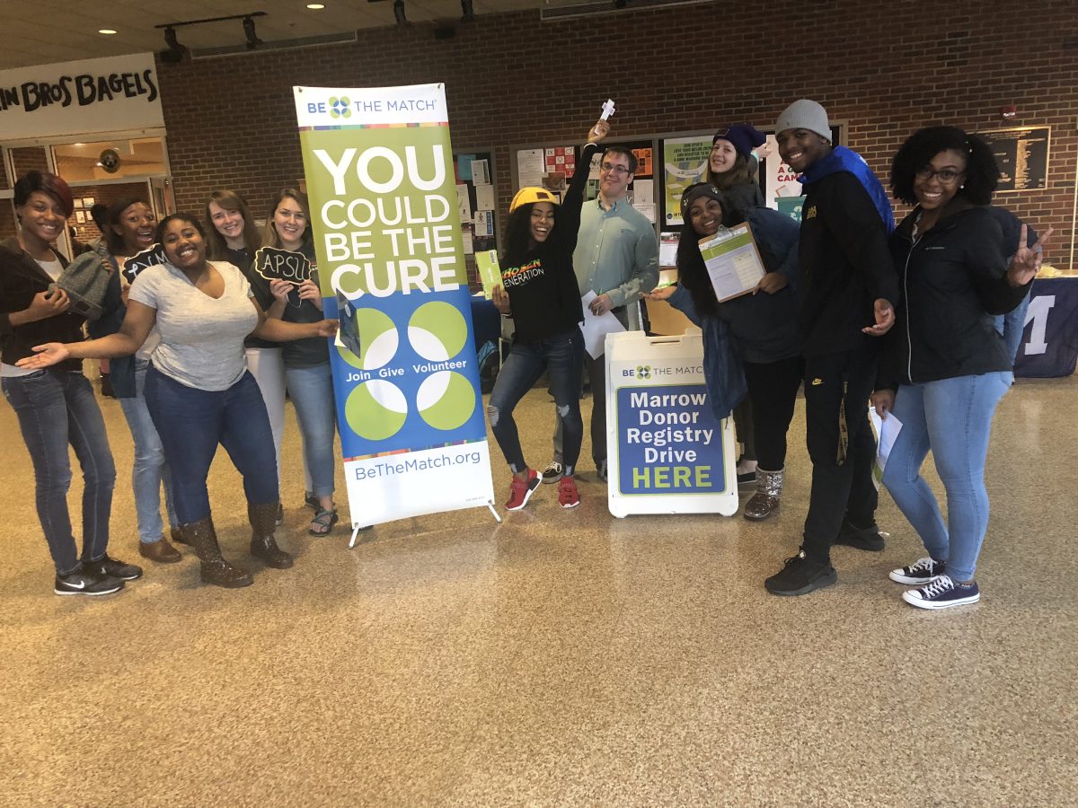 Students gather at the registration tables. Contributed photo