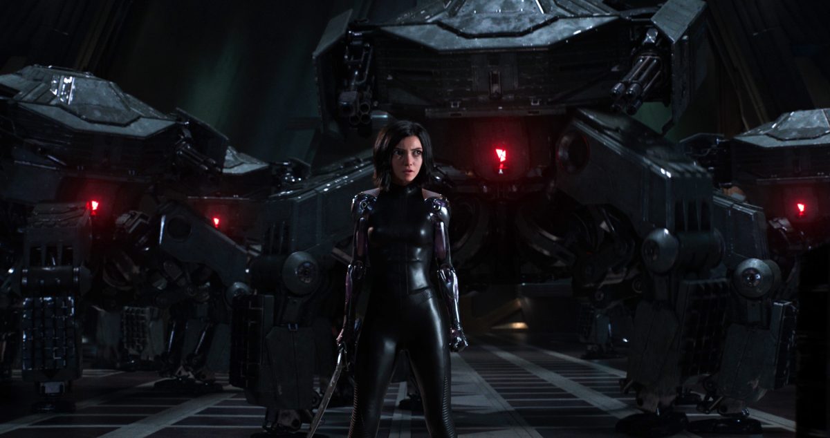 This image released by Twentieth Century Fox shows the character Alita, voiced by Rosa Salazar, in a scene from "Alita: Battle Angel." (Twentieth Century Fox via AP)