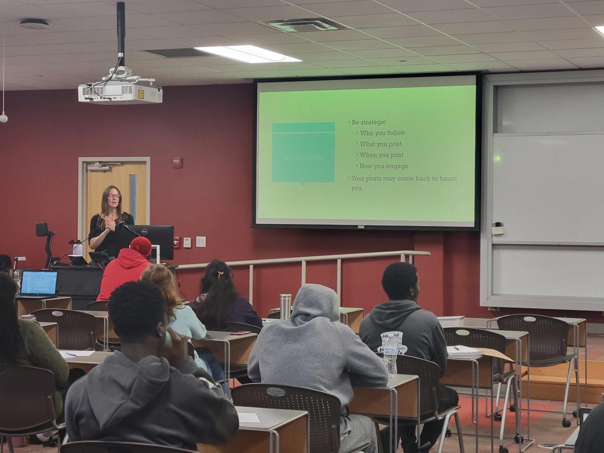 Terry Damron presented to students of Austin Peay State University on the fundamentals of personal branding followed by Stephanie Bilderback. 