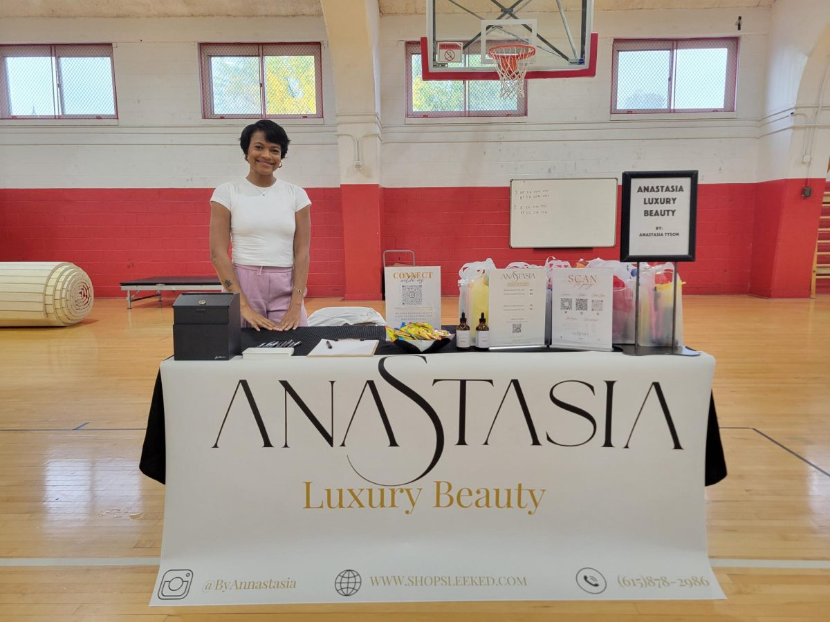 Anastacia's Luxury Beauty Stall at the small business fair on Wednesday.