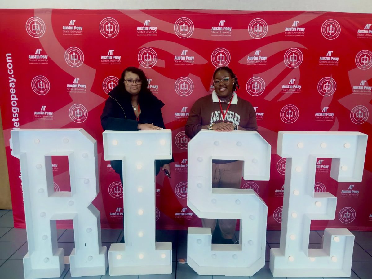 On Feb. 2, Vice President of APSU's Student Government Association Madison Mosley and her peer Qiana Ruth attended the Rise Conference at 416 College St., engaging in discussions on leadership and community empowerment.