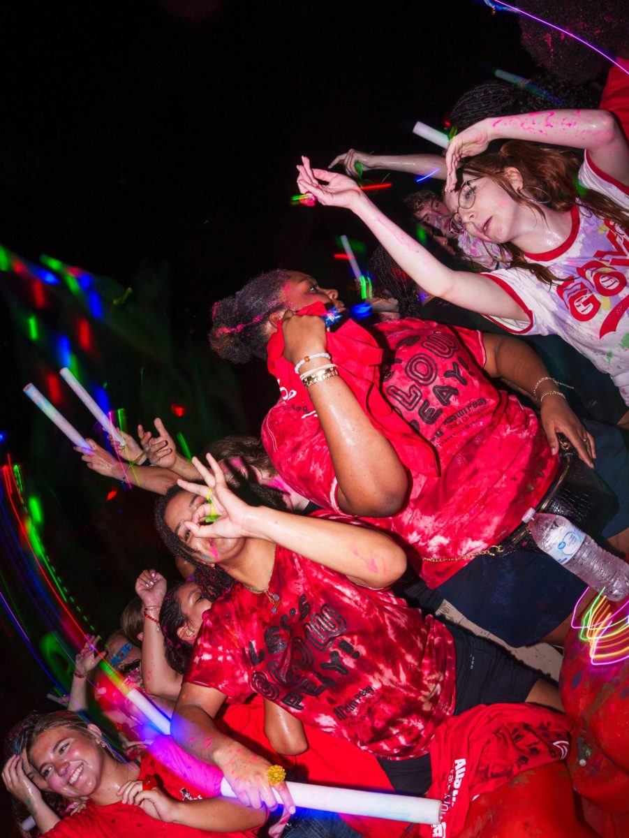 APSU students gather at the Intramural field to celebrate the 5th annual Glowchella event on Friday, Aug. 22, 2025.