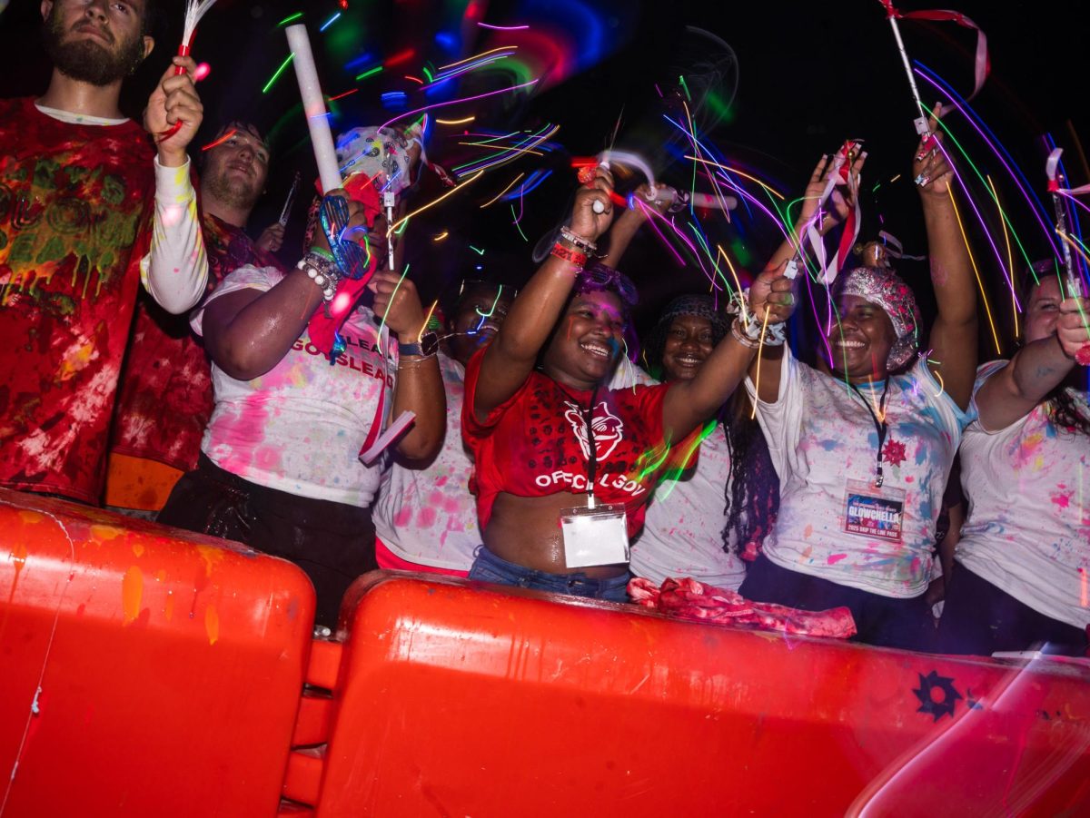 APSU students gather at the Intramural field to celebrate the 5th annual Glowchella event on Friday, Aug. 22, 2025.