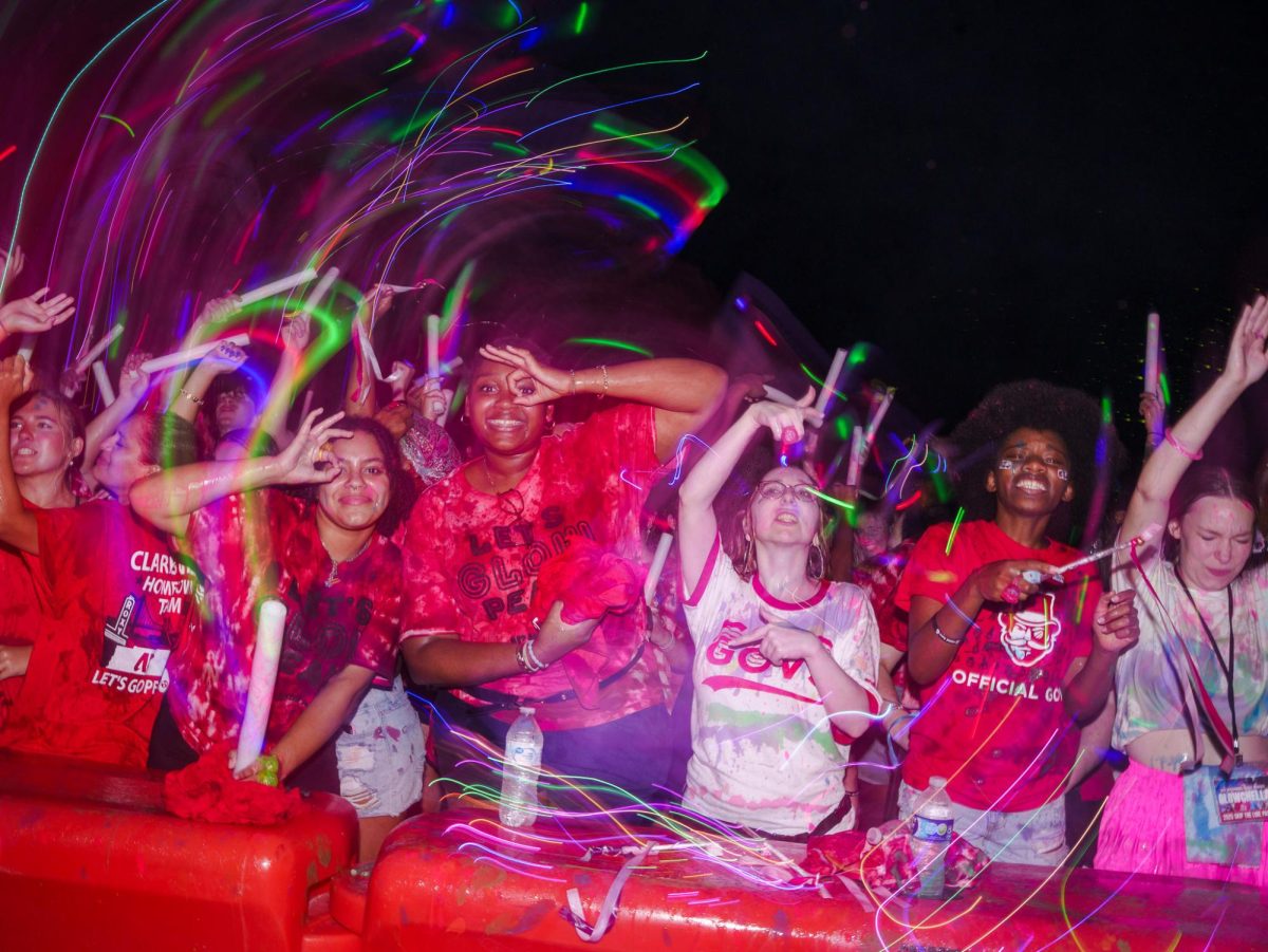 APSU students gather at the Intramural field to celebrate the 5th annual Glowchella event on Friday, Aug. 22, 2025.