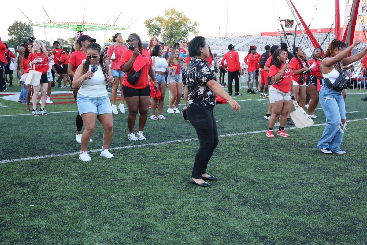 Families on the dance floor enjoy the fun at Govs Fest at Fortera Stadium on Aug. 22, 2025. 