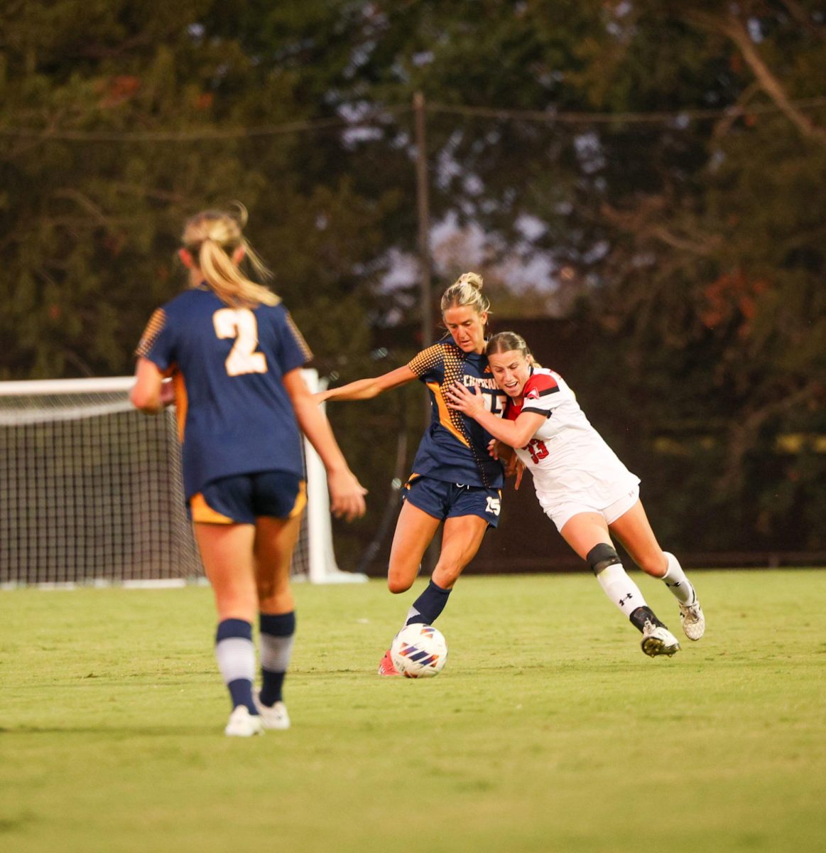 Senior Mid-Fielder Kasidy Schenk fighting for the ball as the Lady Govs would take a tough loss to the Lady Mocs 0-1 on August 28, 2025, at Morgan Bros Field. 