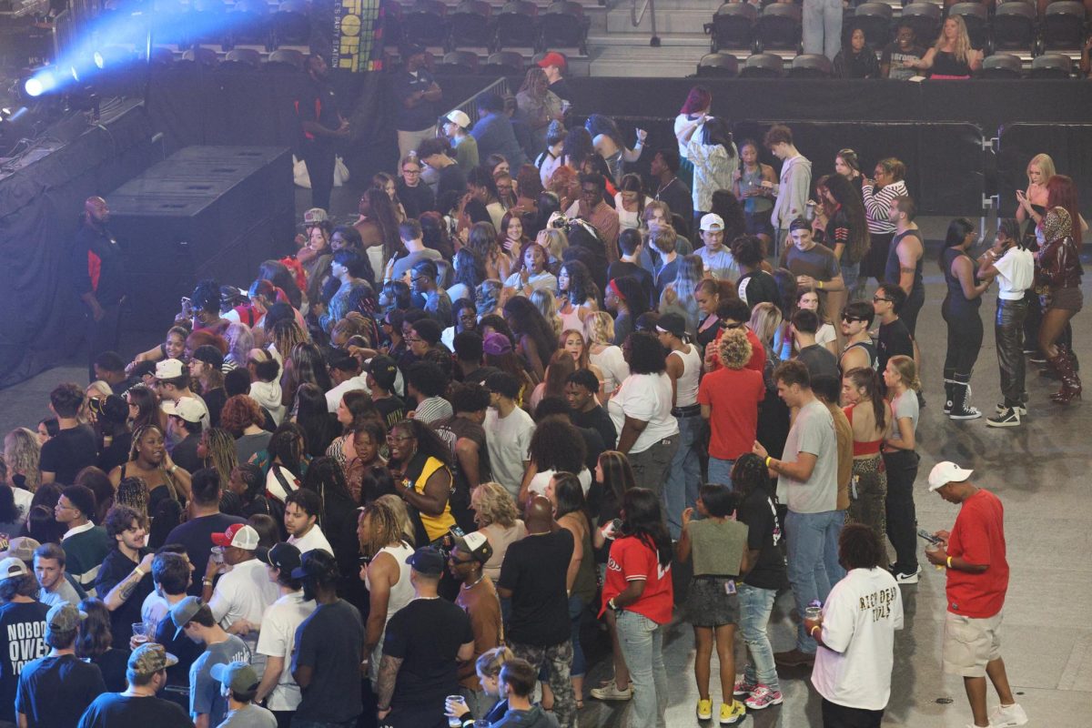 Austin Peay State University students are enjoying DJ KAT at the Peayple's concert at F&M Bank Arena on Sept. 26, 2025. 