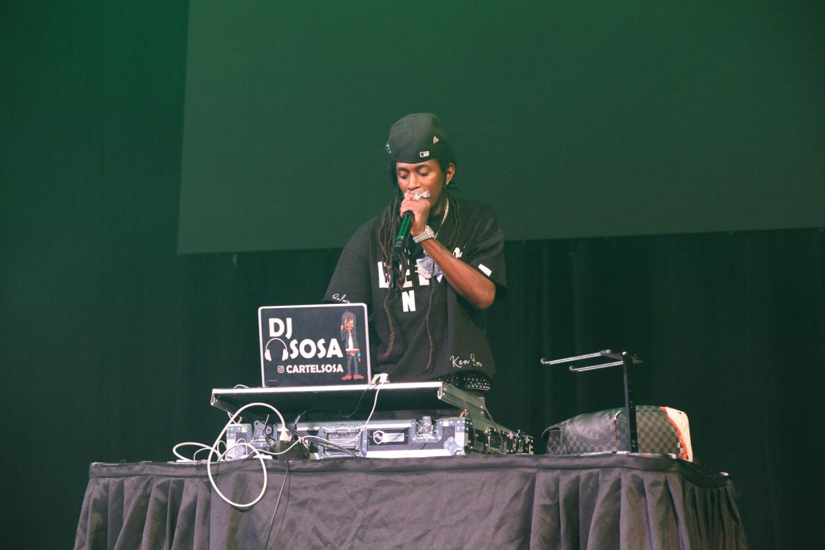 DJ Sosa is hyping up the crowd for Boosie Badazz at the Peayple's concert at F&M Bank Arena on Sept. 26, 2025. 
