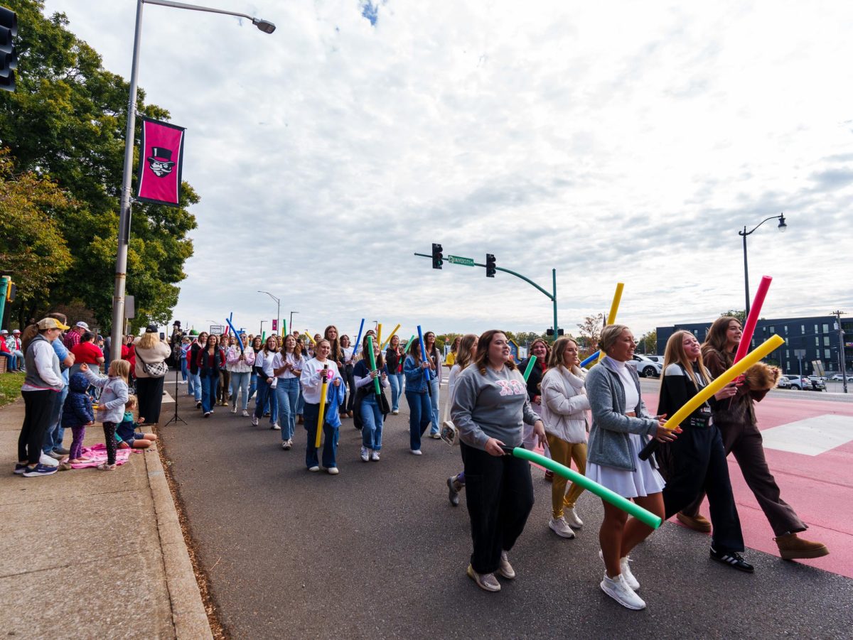 APSU sorority participates in 2025 homecoming parade October 25 2025 in Clarksville TN