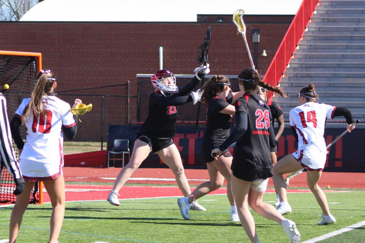 Samantha Houttekier launches the ball past the Gardner-Webb goalie to score during Austin Peay's 15-14 win against Gardner-Webb on Saturday, Feb. 7, 2026.