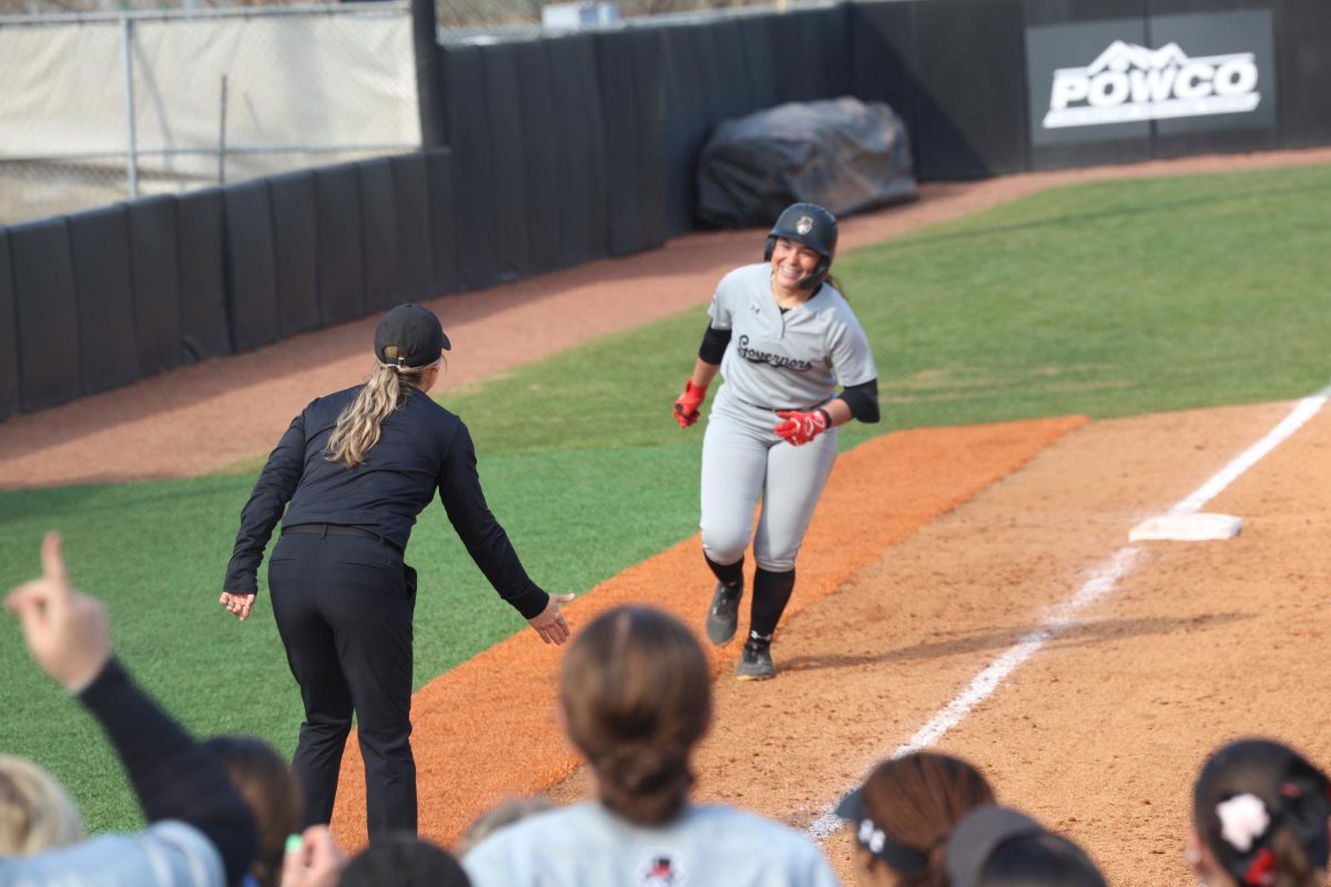 Austin Peay State University softball redshirt freshman Jade Castillo hits a home run as the Governors mercy-ruled Stonehill University, 10-2, on March 1, 2026, at Cathi Maynard Park. 