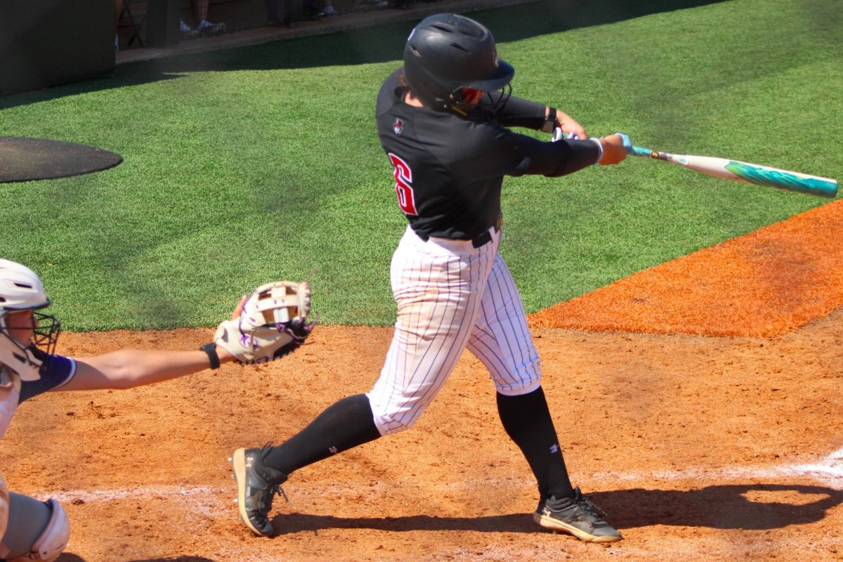 Austin Peay State University senior Ashlyn Dulaney hits a home run in a 5-4 loss to the University of North Alabama on Sunday, March 22, at Cathi Maynard Park.