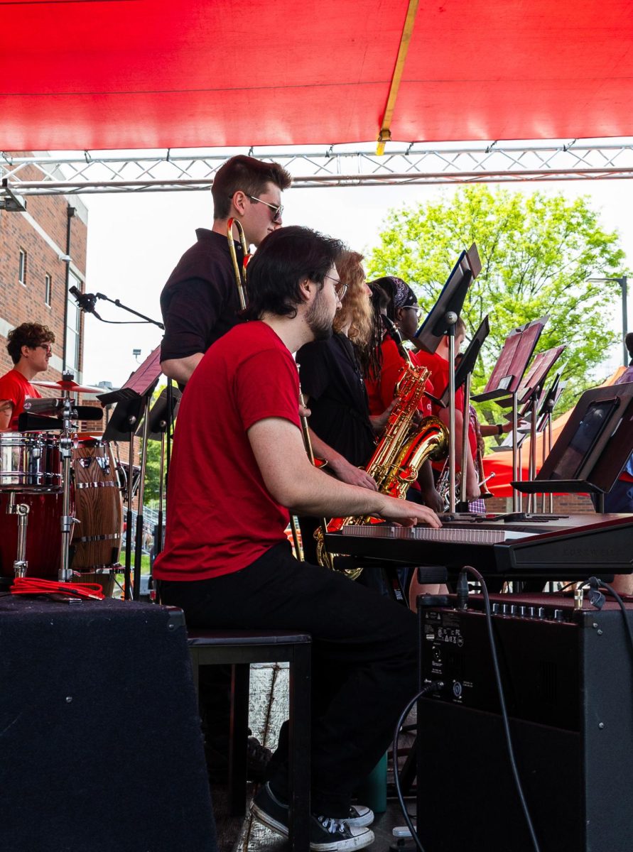 Austin Peay State University Latin Ensemble performs during the Springtacular carnival, Saturday, April 11, in the Fortera Stadium parking lot, hosted by the Office of Student Life and Engagement and the Student Government Association.