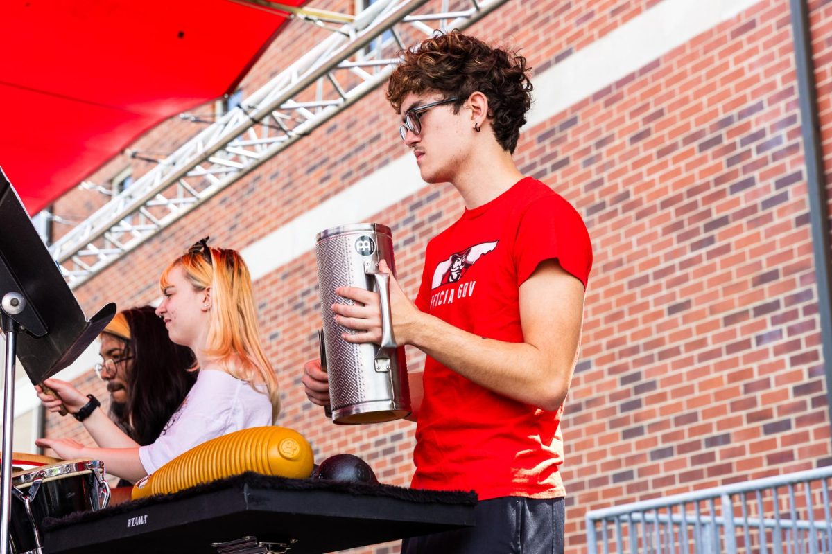 Austin Peay State University Latin Ensemble performs during the Springtacular carnival, Saturday, April 11, in the Fortera Stadium parking lot, hosted by the Office of Student Life and Engagement and the Student Government Association.