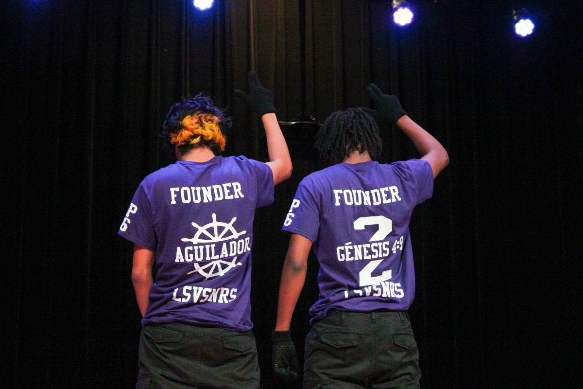 Austin Peay State University’s first-ever Sigma Lambda Beta chapter members Bryan Najera and Christian Gilliam pose Saturday, April 18, 2026.