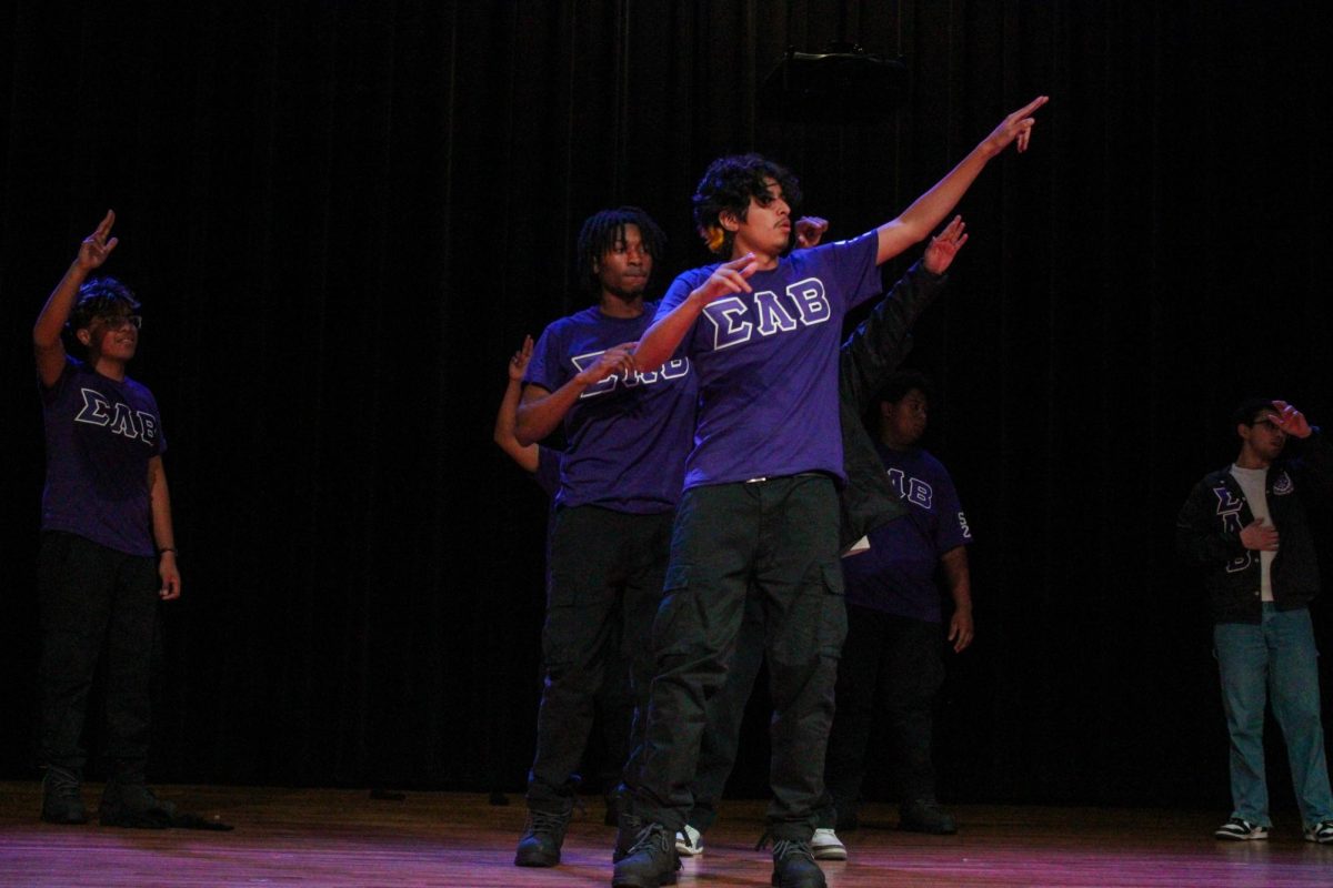 Austin Peay State University’s first-ever Sigma Lambda Beta chapter members perform their first official stroll Saturday, April 18, 2026.