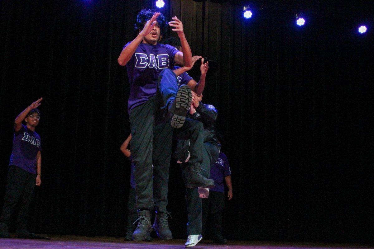 Austin Peay State University’s first-ever Sigma Lambda Beta chapter members perform their first official step Saturday, April 18, 2026.