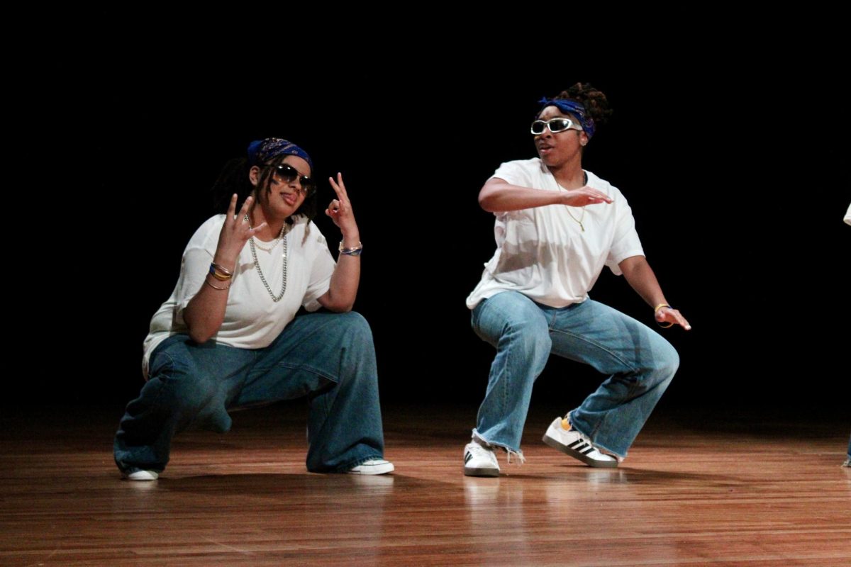 Nu Zeta chapter of Sigma Gamma Rho members pose during the fast round of the NPHC Stroll Off on Friday, April 24, 2026.