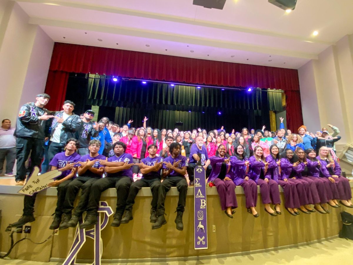 Austin Peay State University’s National Pan-Hellenic Council poses for a congratulatory photo with the new members of Sigma Lambda Gamma Sorority, Inc. and Sigma Lambda Beta Fraternity, Inc. on Saturday, April 18, 2026.